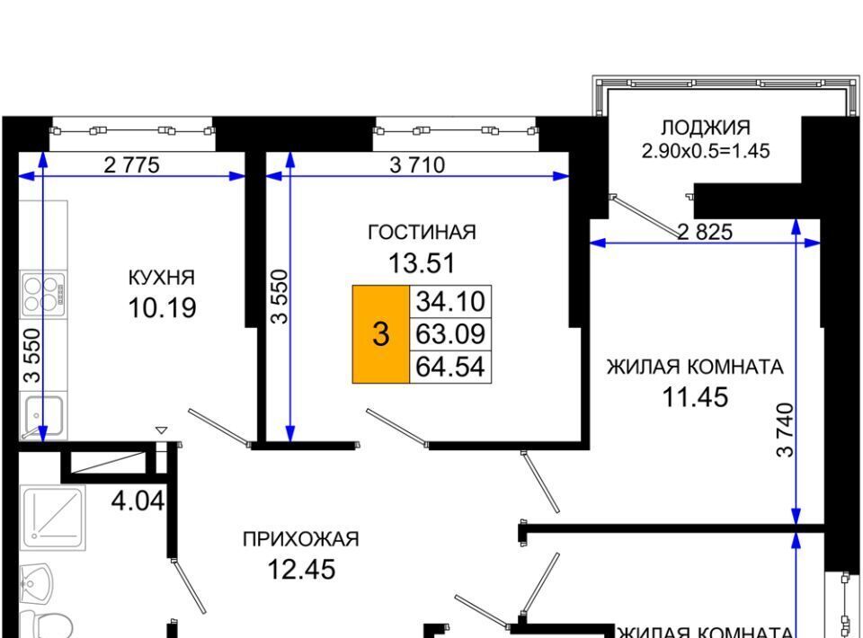 квартира г Ростов-на-Дону р-н Октябрьский пер Нефтекачка ЖК «Октябрь Парк» фото 1