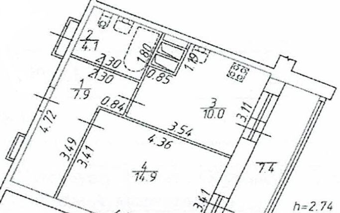 квартира г Санкт-Петербург метро Пролетарская пр-кт Обуховской Обороны 110к/1 фото 6