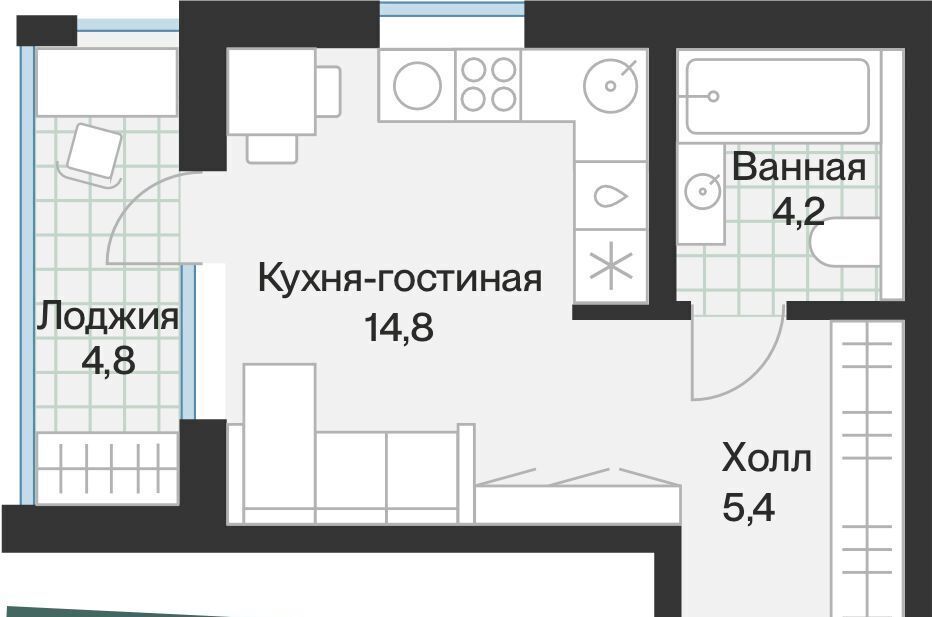 квартира г Тюмень р-н Калининский ул Игоря Комиссарова 14 фото 1