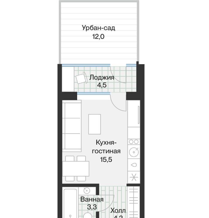 квартира г Тюмень р-н Калининский ул Игоря Комиссарова 4 фото 2