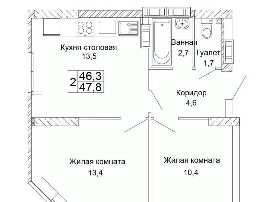 квартира г Волгоград р-н Кировский ЖК «Колизей» фото 1