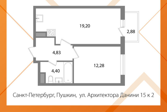 квартира г Пушкин ул Архитектора Данини 15к/2 метро Купчино фото