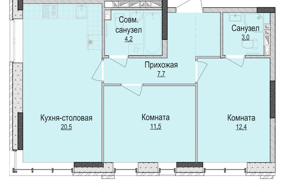 квартира г Ижевск р-н Индустриальный пер Индустриальный 35а Ижевск городской округ фото 1