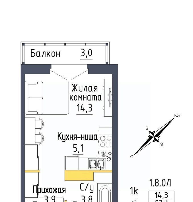 квартира г Екатеринбург ул Тюльпановая 12 Проспект Космонавтов фото 1