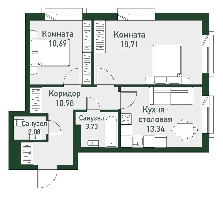 квартира г Миасс снт Вишневый Кременкульское сельское поселение, 12-я улица фото 1