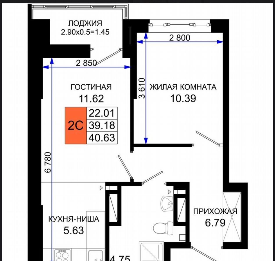 квартира г Ростов-на-Дону р-н Октябрьский пер Элеваторный ЖК «Октябрь Парк» поз. 1. 2 фото 2