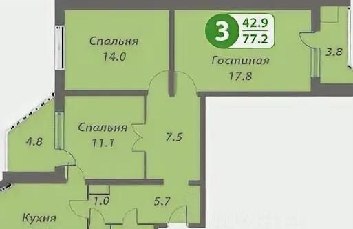 квартира г Москва метро Нахимовский проспект ул Болотниковская 36к/2 ЖК «Нахимово» муниципальный округ Зюзино фото 13