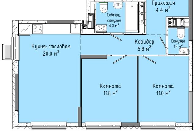 квартира р-н Индустриальный дом 7 городской округ Ижевск фото