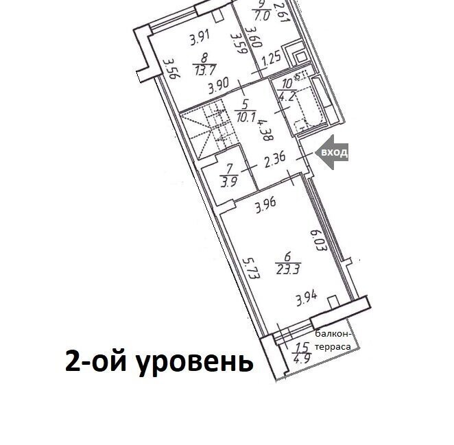 квартира г Санкт-Петербург метро Проспект Просвещения ул Кустодиева 7к/1 округ № 15 фото 3