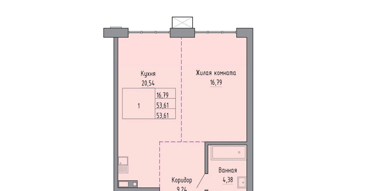 квартира г Хабаровск р-н Индустриальный ул Шеронова 20 ЖК «ONYX» фото 1