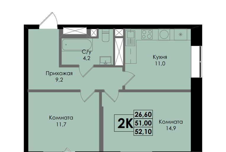 квартира г Ростов-на-Дону р-н Ленинский ЖК Botanika Ботаника жилой комплекс фото 1