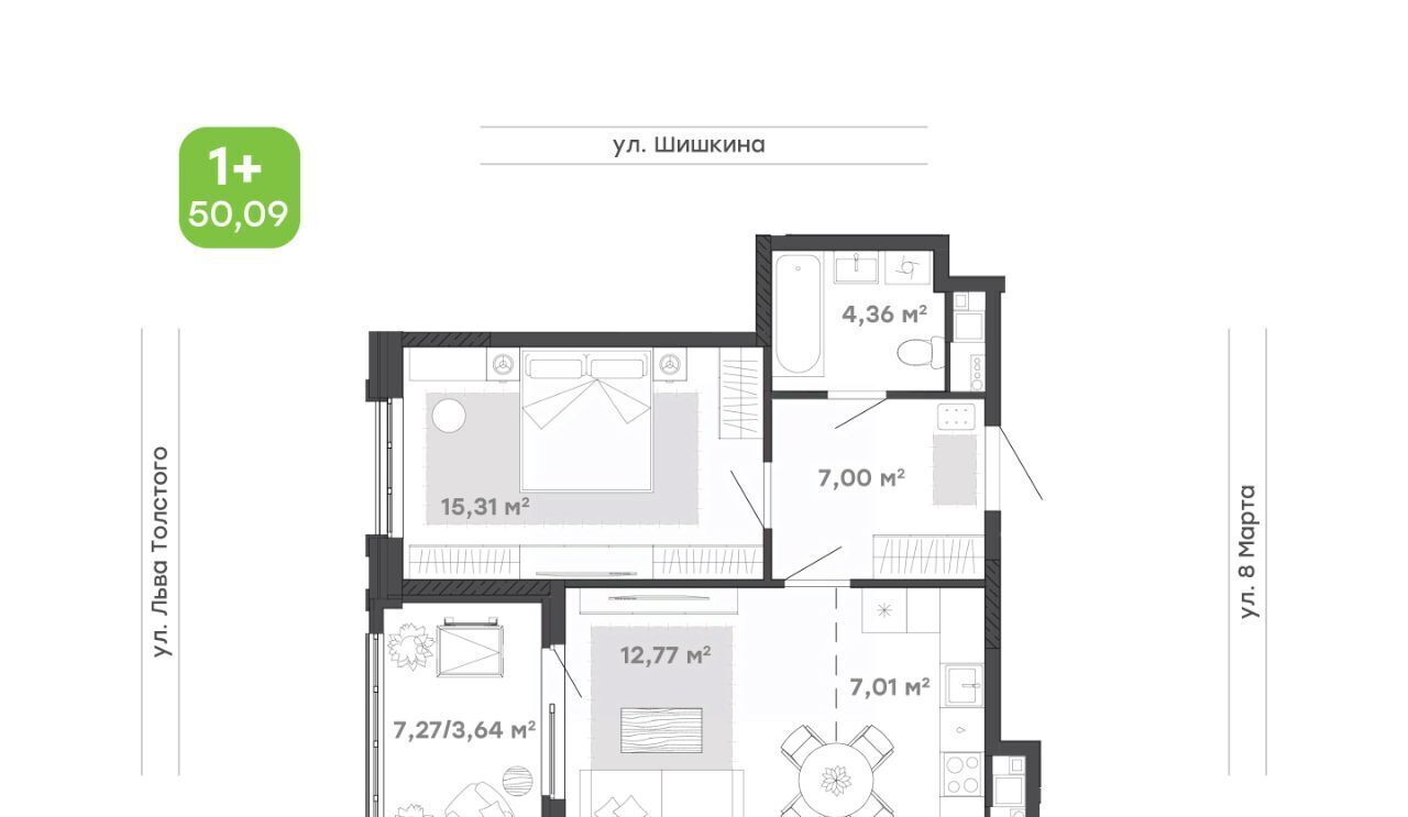 квартира г Ижевск р-н Индустриальный ул Шишкина 20к/1 фото 1