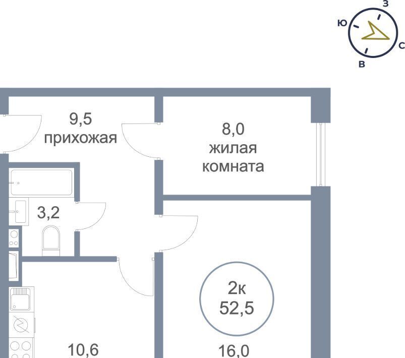 квартира г Сургут пос Гидростроитель ул Мостостроительная 2/2 фото 1