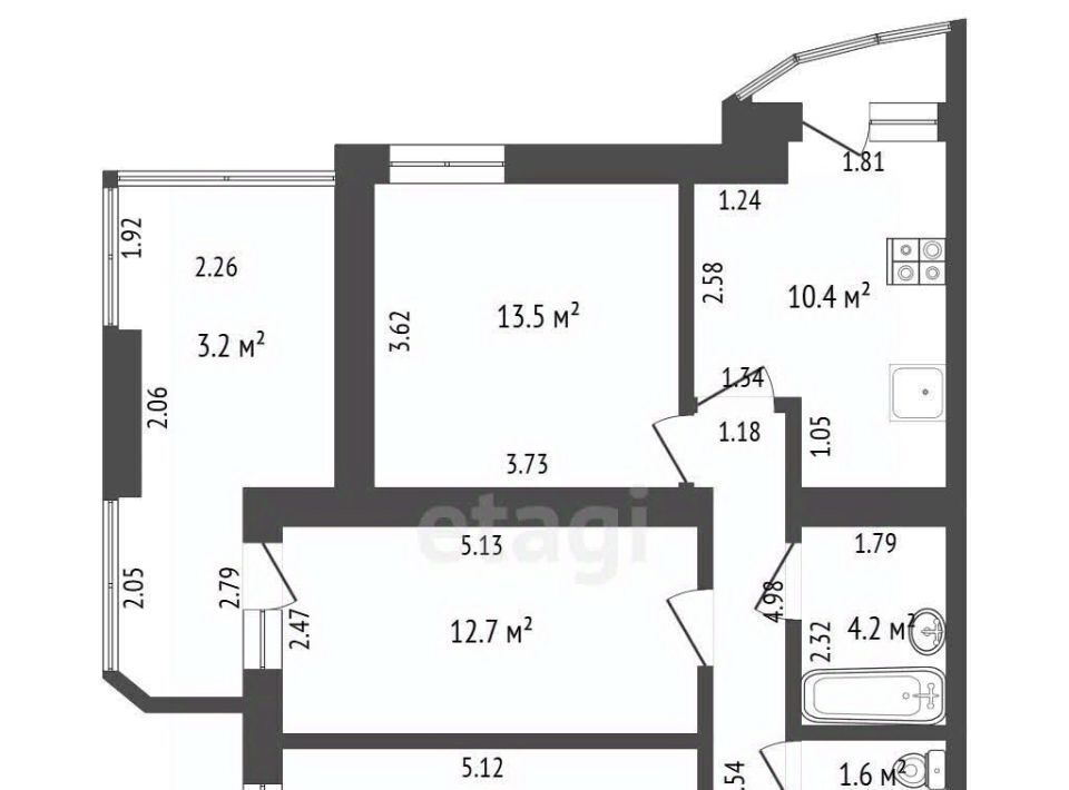 квартира г Чита р-н Ингодинский ул Бабушкина 32б фото 10