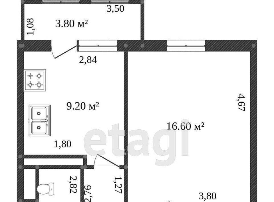 квартира г Краснодар р-н Карасунский ул им. Селезнева 4/13к 1 фото 6