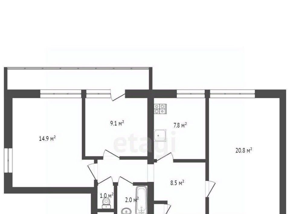 квартира г Москва п Сосенское п Газопровод Бачуринская, 16 фото 2