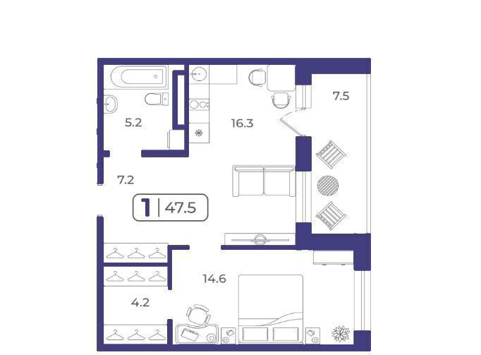 квартира г Тюмень р-н Ленинский ул Дамбовская 29 корп. 3 фото 2