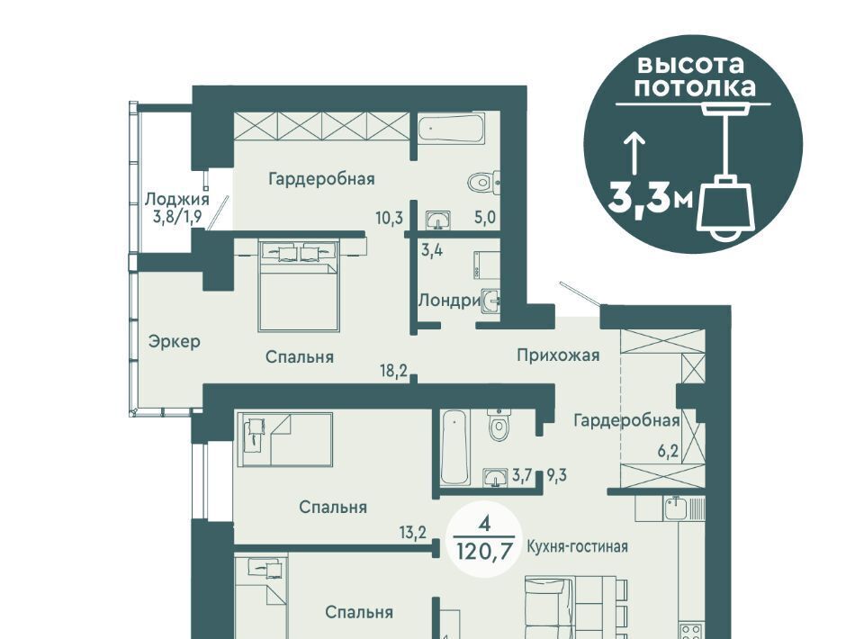 квартира г Красноярск р-н Советский ул Авиаторов 20 фото 1