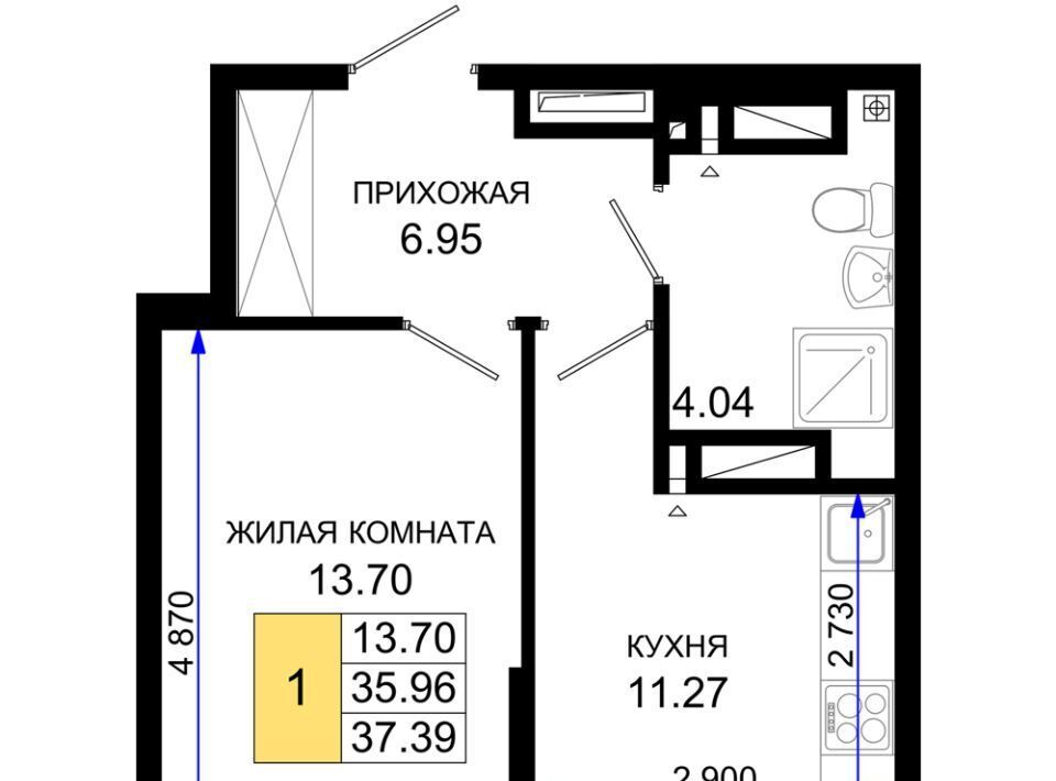 квартира г Ростов-на-Дону р-н Октябрьский пер Нефтекачка ЖК «Октябрь Парк» фото 1