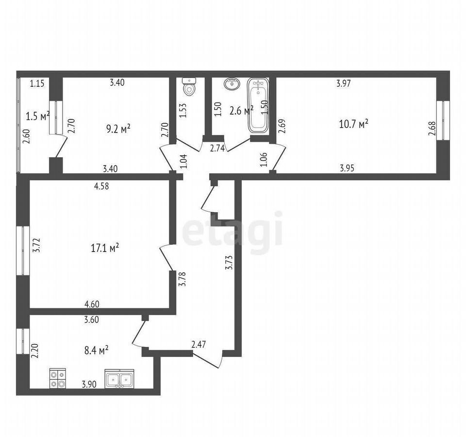 квартира г Стерлитамак Михайловский ул Шафиева 31 фото 12