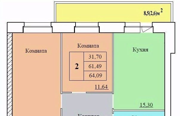 квартира г Ярославль р-н Ленинский Пятёрка ЖК "ВИВАТ" жилрайон фото 1