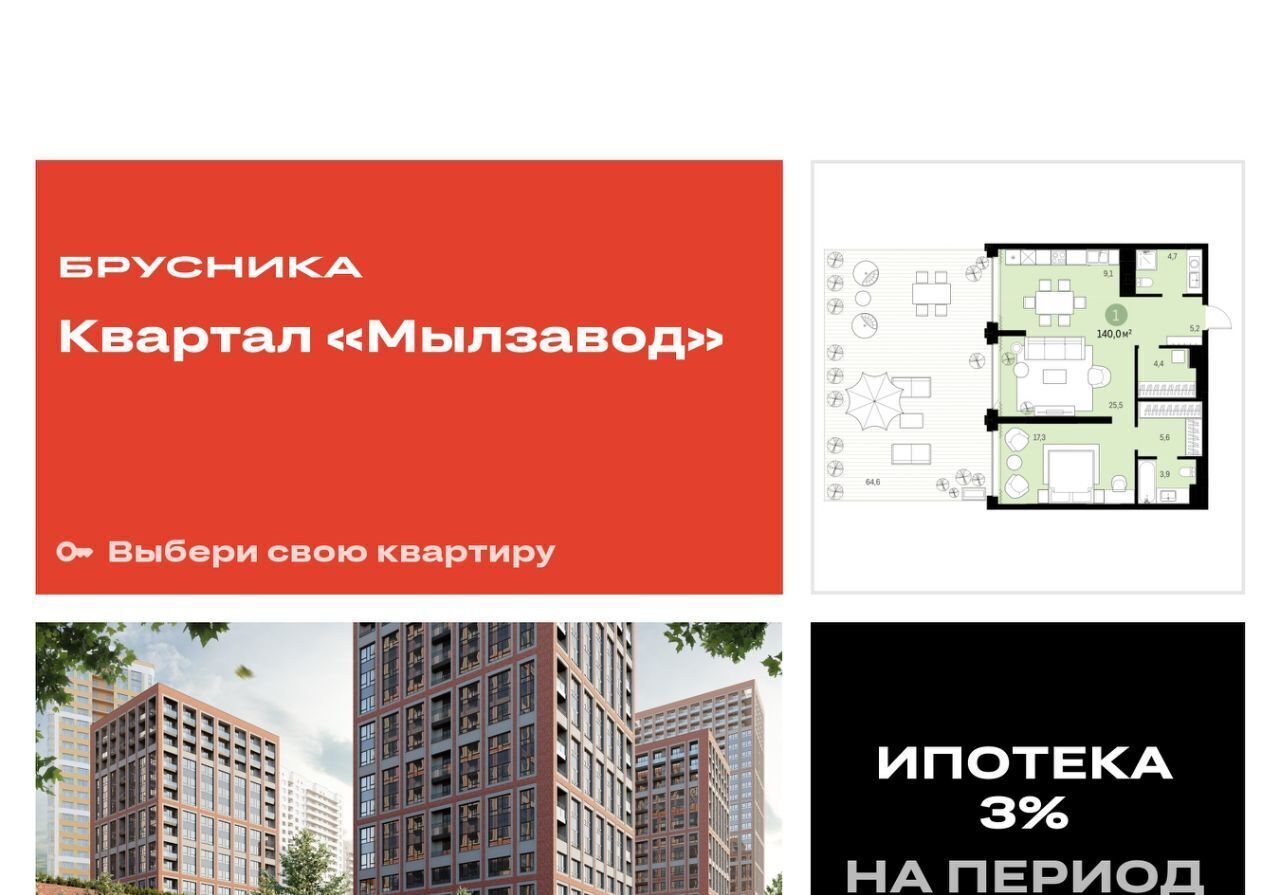 квартира г Новосибирск Маршала Покрышкина ЖК Мылзавод фото 1