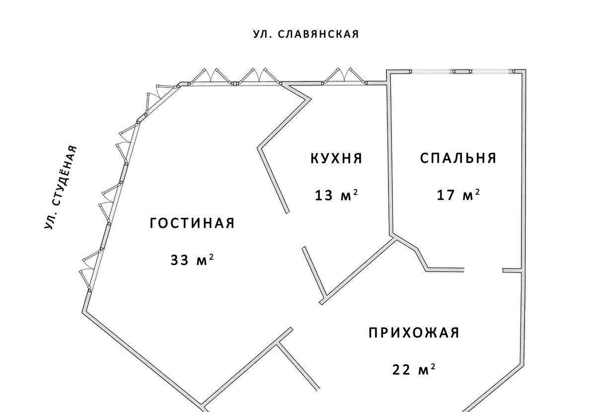 квартира г Нижний Новгород Горьковская ул Студеная 52к/1 фото 16