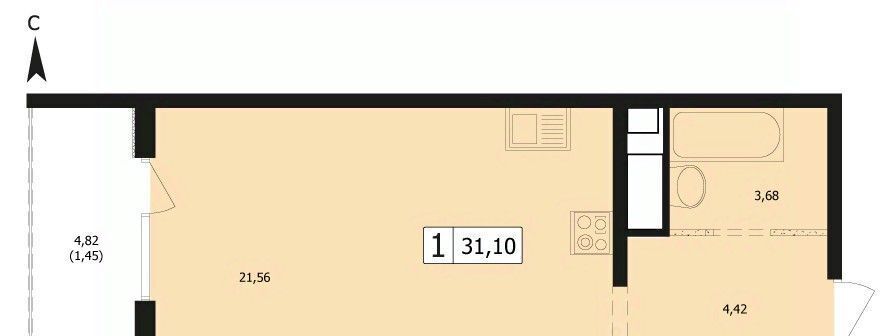 квартира г Краснодар р-н Карасунский ул Автолюбителей 1д/4 фото 1