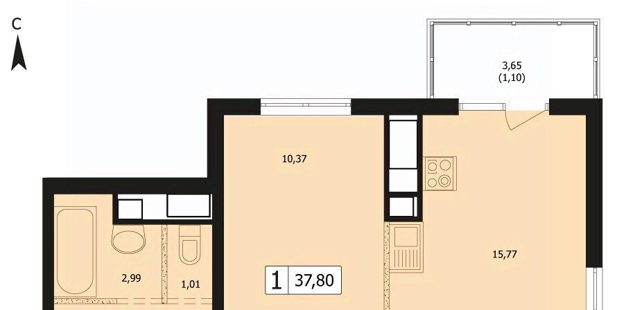 квартира г Краснодар р-н Карасунский ул Автолюбителей 1д/4 фото 1