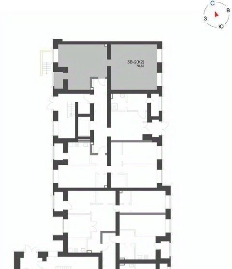 квартира р-н Нижнекамский г Нижнекамск 15-й микрорайон фото 2