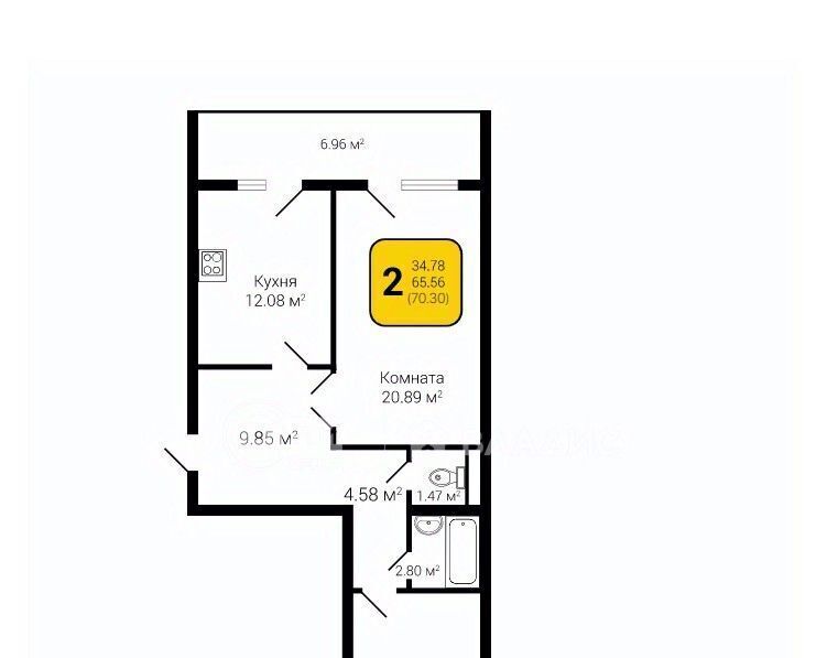 квартира г Воронеж р-н Коминтерновский пер Здоровья 90г/1к 1 фото 1