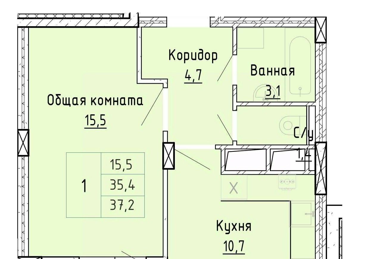 квартира р-н Белгородский п Дубовое Дубовское с/пос, ул. Чудесная фото 1