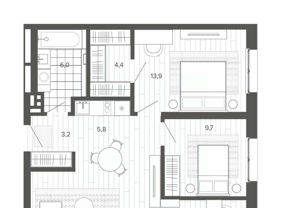 квартира г Барнаул р-н Центральный тракт Змеиногорский 35б фото 1