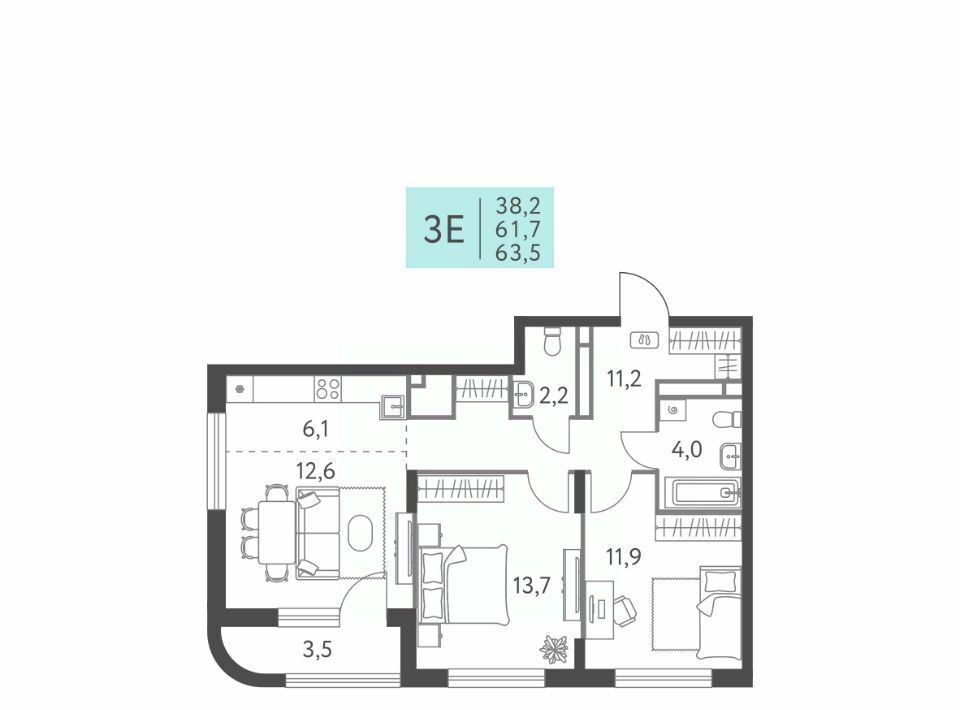 квартира г Пермь р-н Индустриальный ул Левченко 8 фото 1