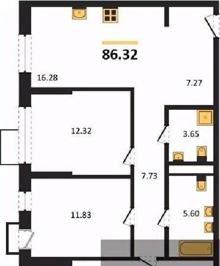 квартира г Воронеж р-н Железнодорожный наб Чуева 7 фото 1