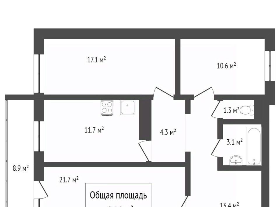 квартира р-н Томский Поселок Зональная ст., Южные Ворота мкр, ул. Королева, 14 фото 7