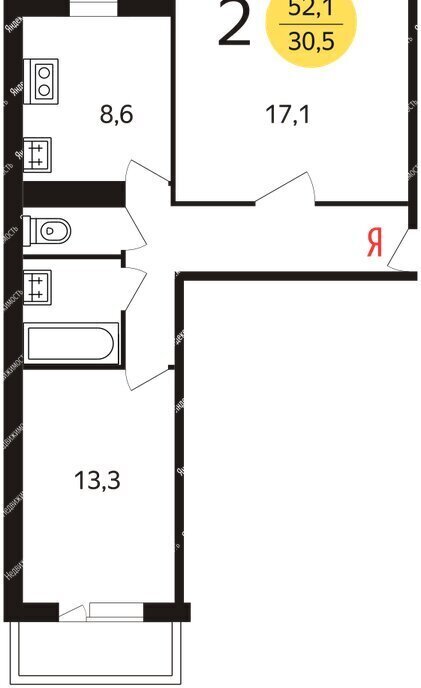 квартира г Москва метро Строгино ул Таллинская 16к/1 фото 11