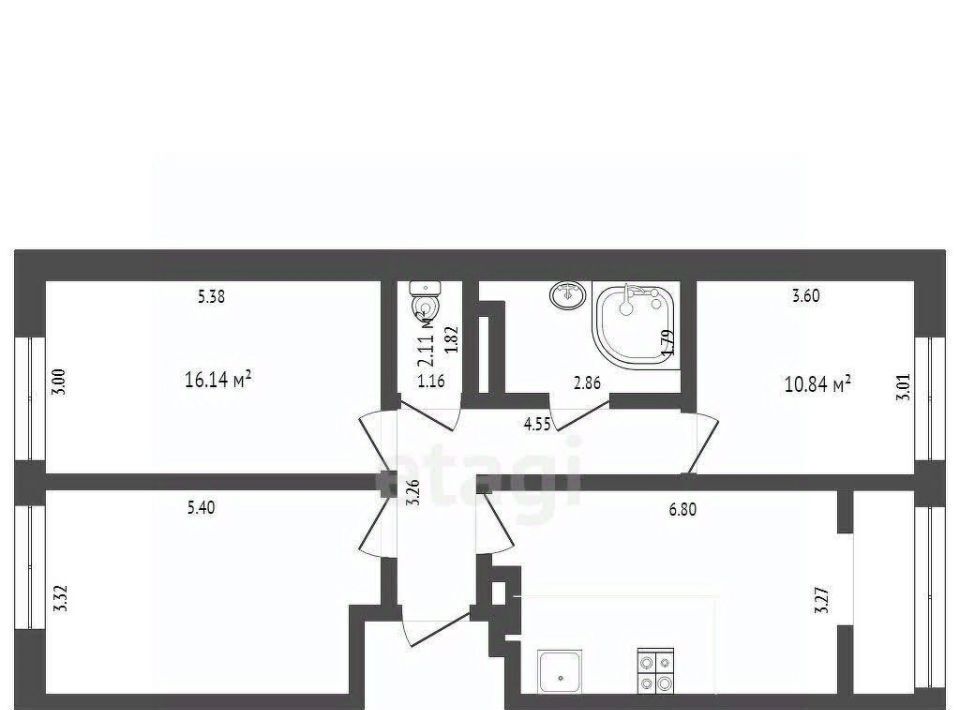 квартира г Тюмень р-н Центральный ул Газовиков 34 фото 3