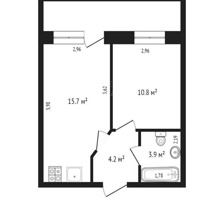 квартира г Тюмень ул Московский тракт 135к/3 Тракт фото 21