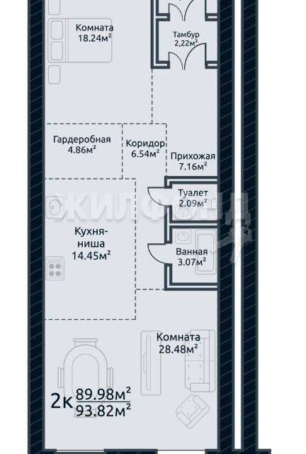 квартира г Томск р-н Кировский ул Аркадия Иванова 21 Томский район фото 1