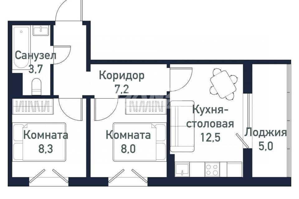 квартира г Троицк Слободка ул им. Л.С. Сосновского 56 Троицкий городской округ фото 9