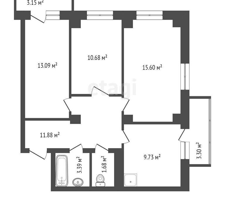 квартира г Красноярск ул Калинина 41б фото 9