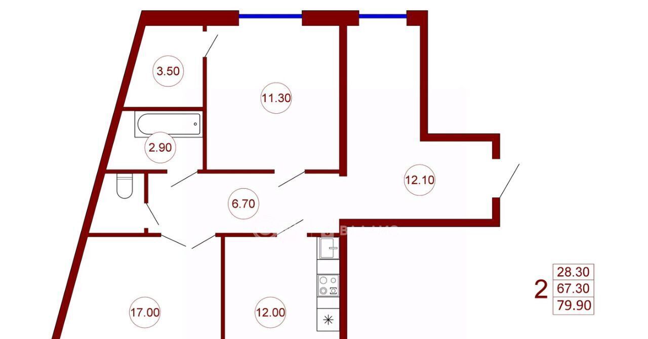 квартира г Воронеж р-н Центральный ул Дзержинского 4 фото 3