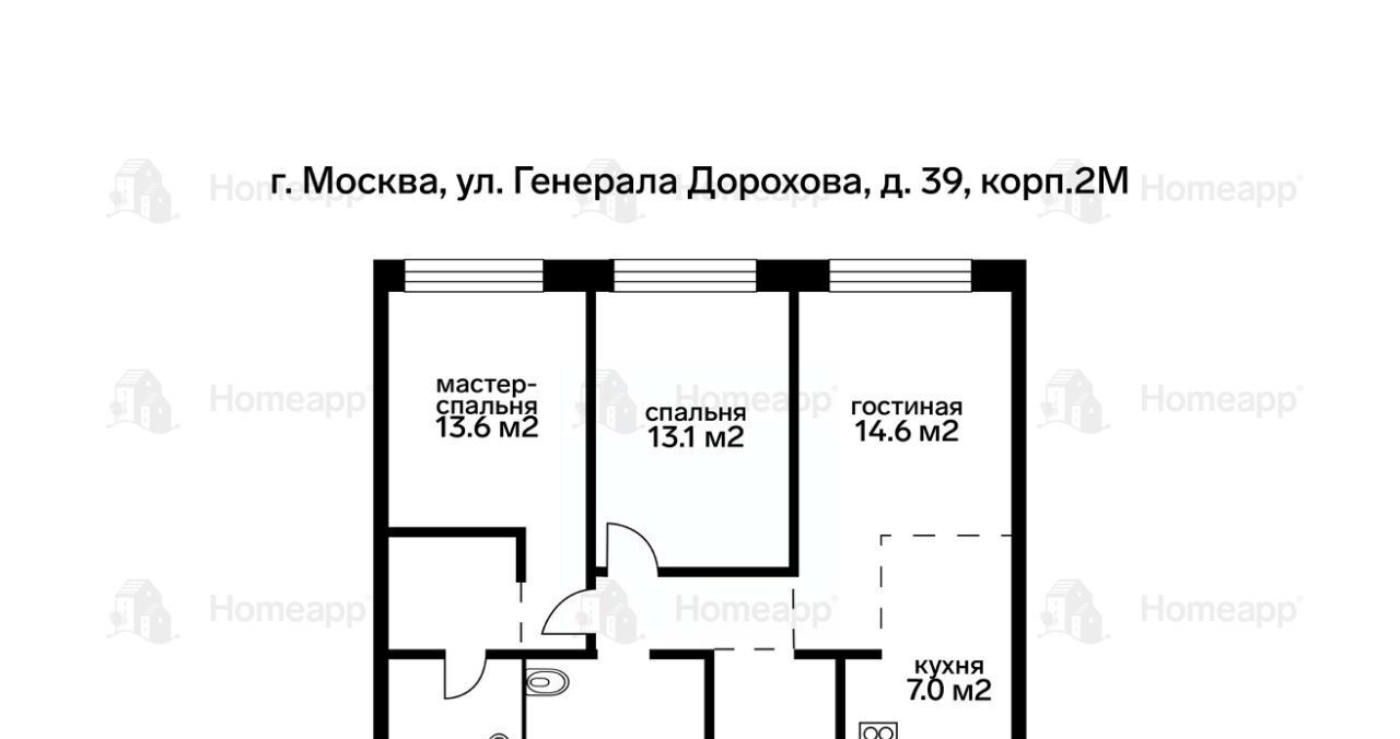 квартира г Москва метро Минская пр-кт Генерала Дорохова 39к/2м муниципальный округ Раменки фото 2