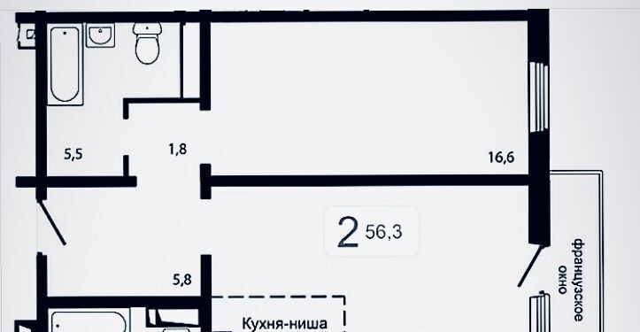 квартира г Красноярск р-н Кировский ЖК «Мичурино» фото 3