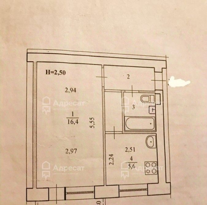 квартира г Волгоград р-н Краснооктябрьский ул им. Бажова 11 фото 1