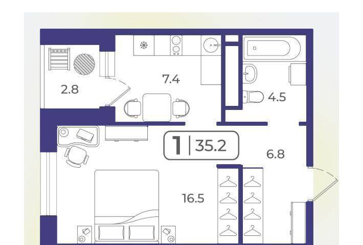 квартира г Тюмень р-н Ленинский ул Дамбовская 29 корп. 3 фото 2