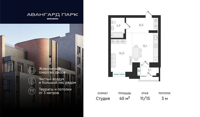 р-н Заельцовский Карьер Мочище Заельцовская жилой комплекс Авангард Парк фото