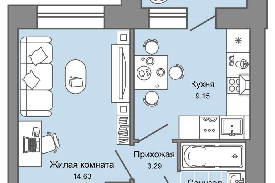 квартира г Киров р-н Ленинский ул Дмитрия Козулева 1 Киров городской округ фото 1