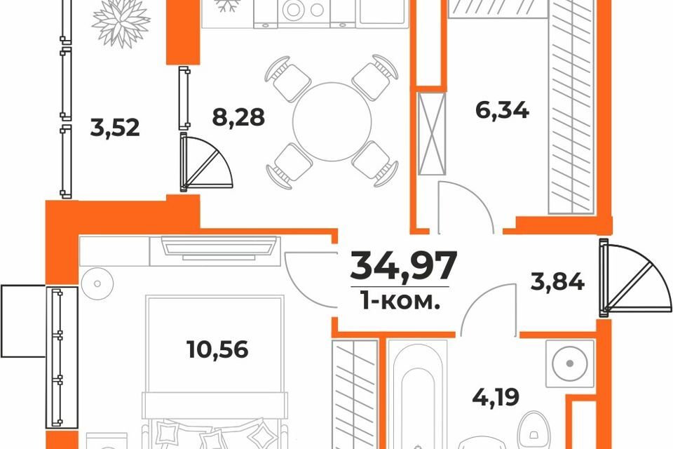 квартира г Хабаровск р-н Железнодорожный ул Воронежская 1 городской округ Хабаровск фото 1